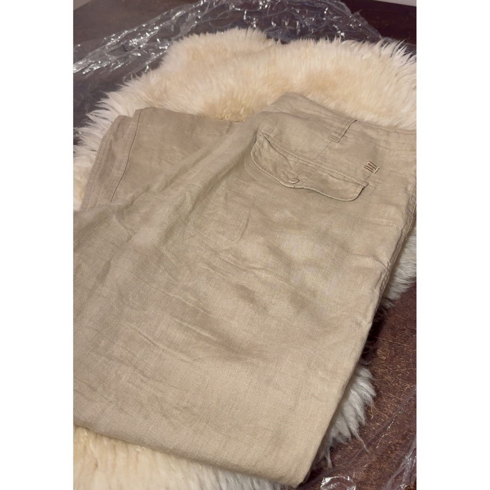 Sean John Men 38 100 % Linen Pants Beige Casual Beach Resort Classy  Rich Hipstr